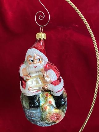 Radko On Top Of The World 1995 5.  5 " Santa On Earth Mercury Christmas Ornament