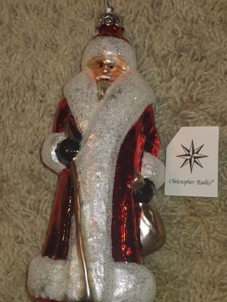 Vtg Christopher Radko Christmas Ornament Russian Santa Claus