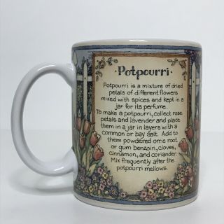 Vtg 1998 Potpourri Coffee Mug Lang And Wise The Colonial Williamsburg Foundation