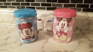 Vintage Disney Mickey & Minnie Mouse Salt And Pepper Shakers