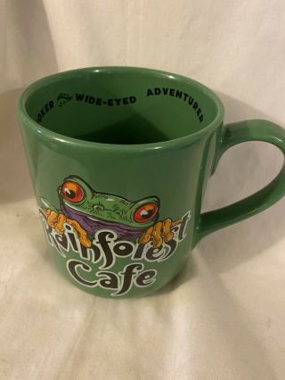 Vintage Rainforest Cafe 1999 Green Frog 16oz Coffee Mug Cup
