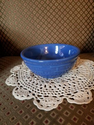 Longaberger Woven Traditions Pottery Cornflower Blue 16 Oz Cereal Bowl Euc