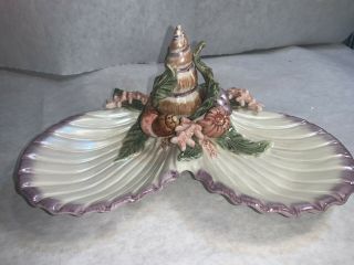 Fitz And Floyd Oceana Seashell Serving Trinket Soap Dish Exclnt