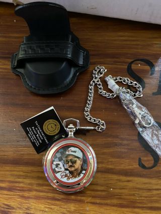 Franklin Dale Earnhardt Pocket Watch With Chain And Case
