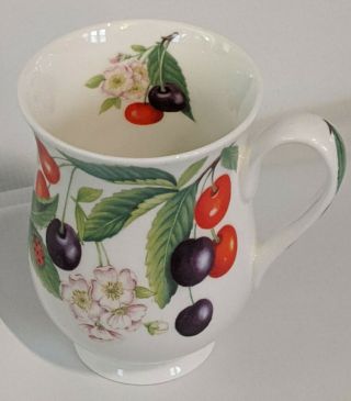 Roy Kirkham Sweet Cherry Fruit Fine Bone China Coffee Tea Cup Mug Collectible