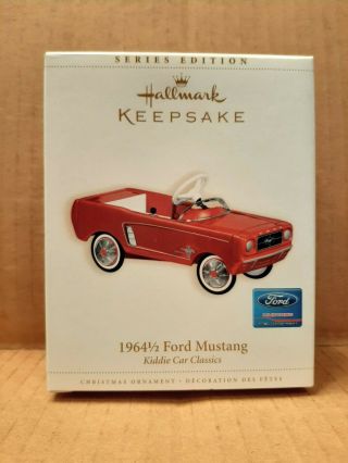 2006 Hallmark Ornament 1964 1/2 Ford Mustang Kiddie Car Classics Series 13 Red