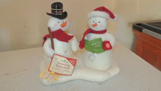 Hallmark Jingle Pals Caroling Snowmen Animated Musical Plush 2003 With Tag