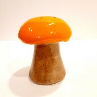 Vintage Mushroom Large Shaker Arnels Orange Brown Ceramic