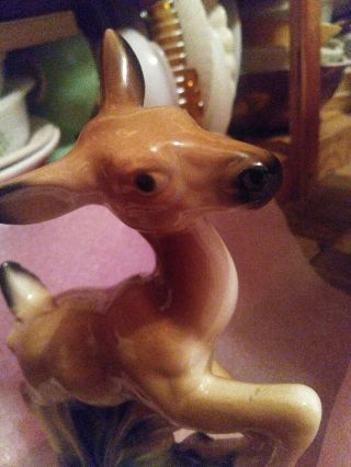 Vintage Mid Century Modern Doe Deer Ceramic Pottery Planter Figurine