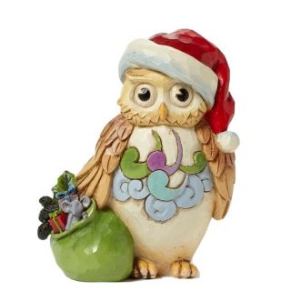 Jim Shore Heartwood Creek Christmas Owl Mini Figurine