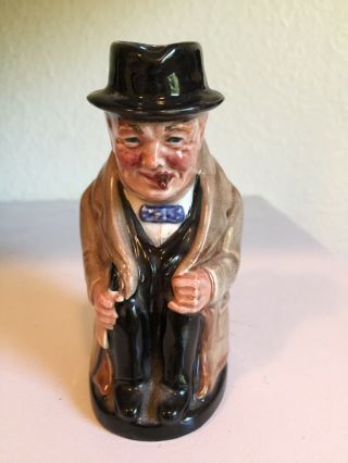 Miniature Antique Royal Doulton Winston Churchill Toby Jug Mug