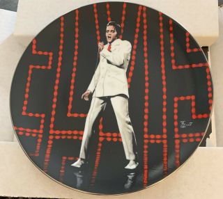 Elvis Presley Collector Plate 8.  5” “if I Can Dream " Bradford Exchange Delphi