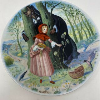 Limoges Turgot Little Red Riding Hood Le Petit Chaperon Rouge Vintage Plate