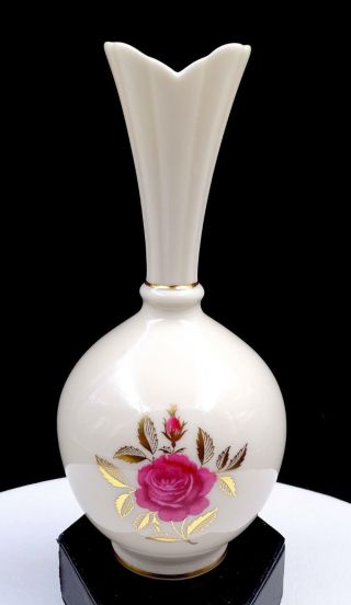 Lenox Usa Rhodora Rose 7 7/8 " Bud Vase 1939 - 1982