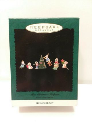 Hallmark Miniature Ornament 1996 Tiny Christmas Helpers Set Of 6 Mice