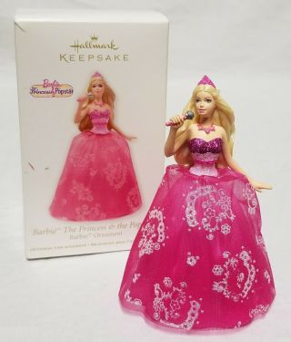 2012 Hallmark Keepsake Barbie The Princess & The Pop Star Christmas Ornament