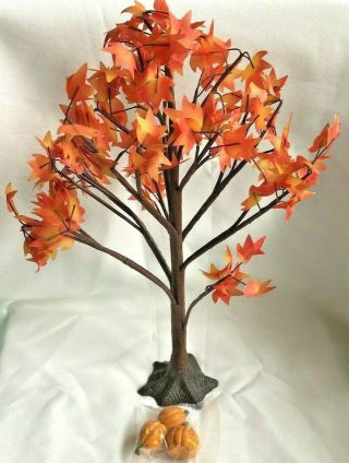 Department 56 Village Accessories Autumn/fall Maple Tree And 3 Pumpkins