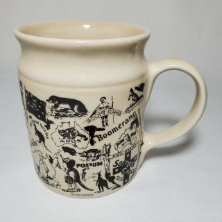 Vtg Australian Billy Mug Aussie Animals Attractions 12 oz Ceramic Coffee Tea Cup 2