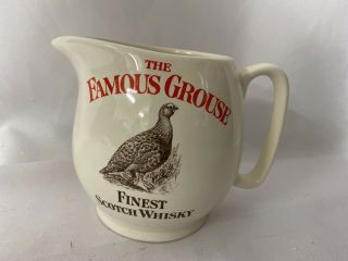 The Famous Grouse 90 Proof Whiskey Scotch Pitcher Collectible England