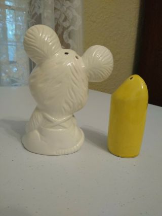 Vintage Japan Mouse With Cheese Salt and Pepper Shaker Set Big Eyes Cute Kitsch 3
