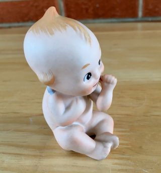 Vintage Lefton Bisque Porcelain Kewpie Baby Doll Figurine 3 " Marked Kw913
