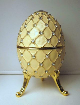 Jere Pewter Grand Royal Gold Musical Eggw/matching Necklace - My Heart Goes On
