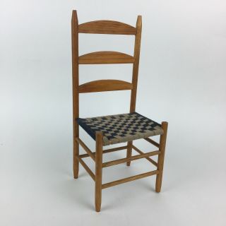 Mini Shaker Ladderback Chair Handmade Basketweave Seat