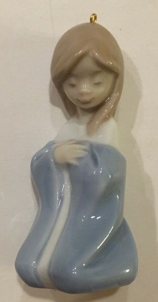 Vintage Mini Lladro Nativity Virgin Mary Blessed Mother Small Tree Ornament