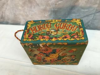 Vintage 1950,  S Hurdy Gurdy Crank Music Box.  Not Box Only No Music