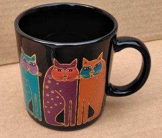 Laurel Burch 3 Colorful Siamese Cats Coffee Tea Cup 12 Oz Mug Guc