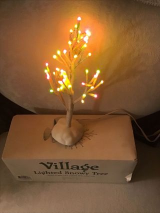 Dept 56 Heritage Village Lighted Snowy Tree 45 Mini Led Lights And Adapter 52683