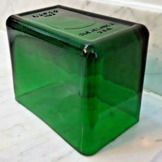 Vintage NAPCO 1164 Emerald GREEN GLASS Rectangular VASE PLANTER NAPKIN HOLDER 2