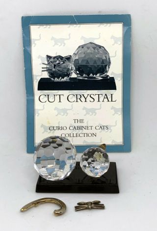 Franklin Curio Cabinet Cat " Cut Crystal " Figurine - Only