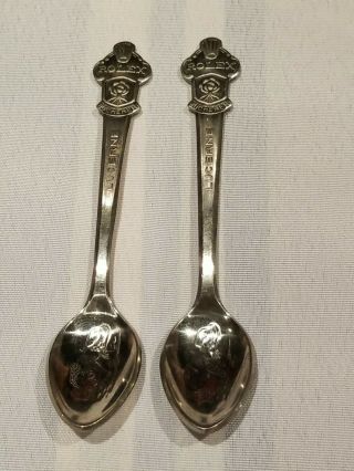 2 Vintage Souvenir Spoon Rolex Lucerne Bucherer Of Switzerland 4 ¼ "