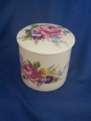 Limoges France Vintage Hand Painted Porcelain Floral Trinket Box