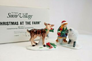Dept.  56 Snow Village Accessory Christmas At The Farm 54500