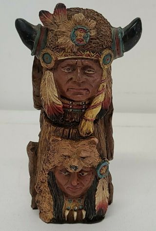 Native American Totem Paperweight Old West Visions Limited Edition Indian Decor
