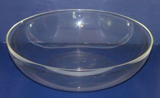 Vtg Mid Century Modern Clear Acrylic Lucite 14 Inch Fruit Bowl