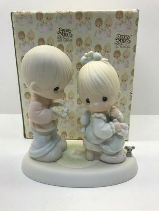 1995 Precious Moments Figurine 521728 My Love Blooms For You