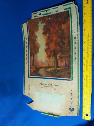 Antique Advertising Paper Calendar Allbright 