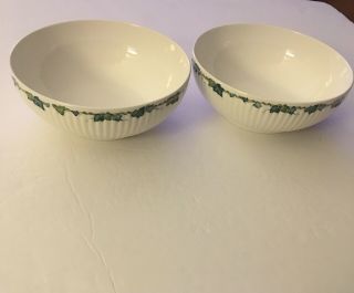 Rare Villeroy &.  Boch Green Park Soup,  Cereal Bowl Luxembourg Set Of Two.