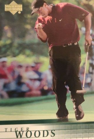 2001 Upper Deck Golf Tiger Woods Rookie Card 1 Rare Vtg