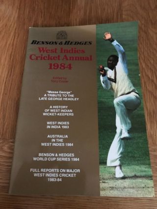 Benson And Hedges West Indies Cricket Annual 1984 Rare