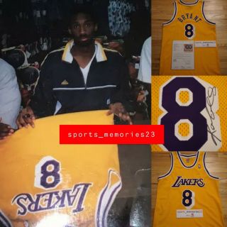 Kobe Bryant Signed Autographed Jersey Yellow/home 8 (james Spence Jsa) - Rare