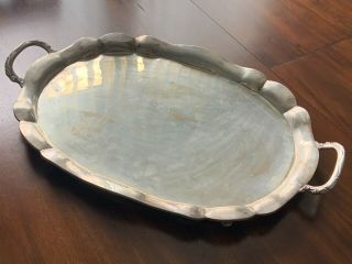 Rare Vintage Sterling Silver.  925 Large Platter Tray Hecho Mexico 2488 Grams