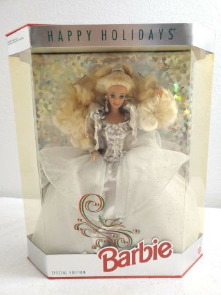 Vintage 1992 Happy Holidays Barbie Special Edition Christmas