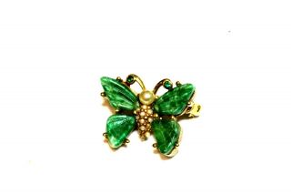 Ciner Costume Fashion Butterfly Pin Brooch Estate Vintage Rare 3.  82g