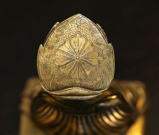Antique Chinese Tibetan gilt bronze Buddha,  Lama,  19th century,  Qing Dynasty RARE 3