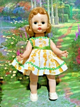 Vintage 1950s Madame Alexander Wendy Doll Bkw Tagged Alexander - Kins Dress
