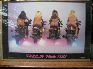 Vintage Haulin Ass Too Poster Sport Bikes Kawasaki 1986 12888